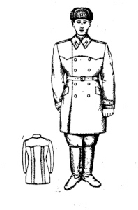 Рисунок двубортной ватной куртки из 
	ГОСТ 1126-47