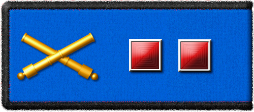 Петлица помощника командира батареи (к-4) кавалерийской части (полка). Рисунок Кирилла 
	Васильева