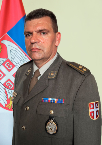 Подполковник Горан Милошевиħ. Эмблемы транспортной 
	службы