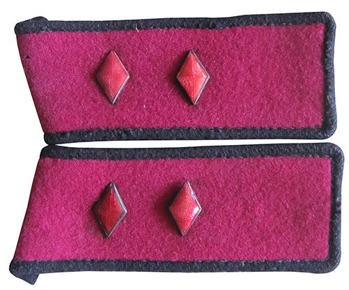 Рубашечные петлицы общевойсковой (пехотной) расцветки 
	со знаками различия 11-й категории (командир дивизии и ему равные)