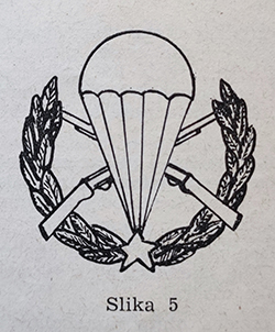 Рисунок эмблемы парашютных частей JNA