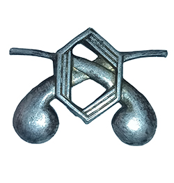 Эмблема химической службы JNA образца 1955 г. (для подофицеров)